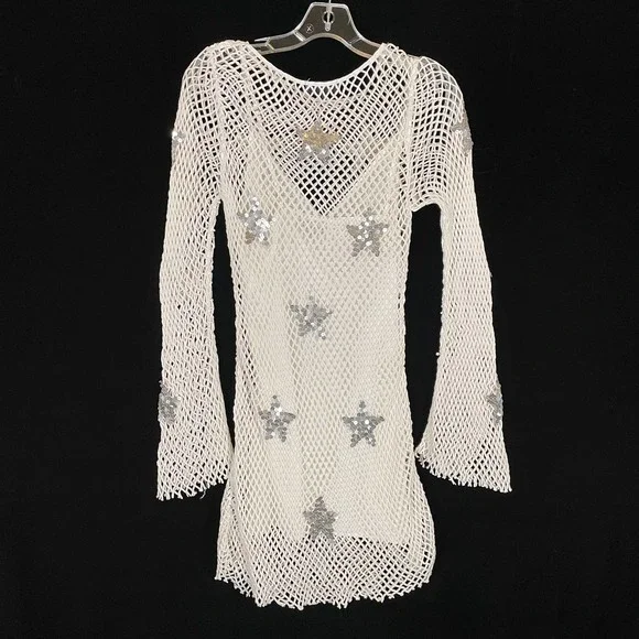 MAJORELLE White and Silver Star Mini Dress - Picture 7 of 7